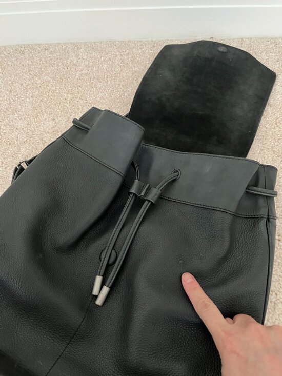 Rag and Bone Pilot Backpack in Black Leather and Silver Tone Hardware main image 15